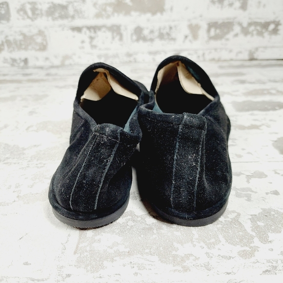 New Aquatalia Black Suede Round Toe Slip On Flats C247 - Picture 7 of 12